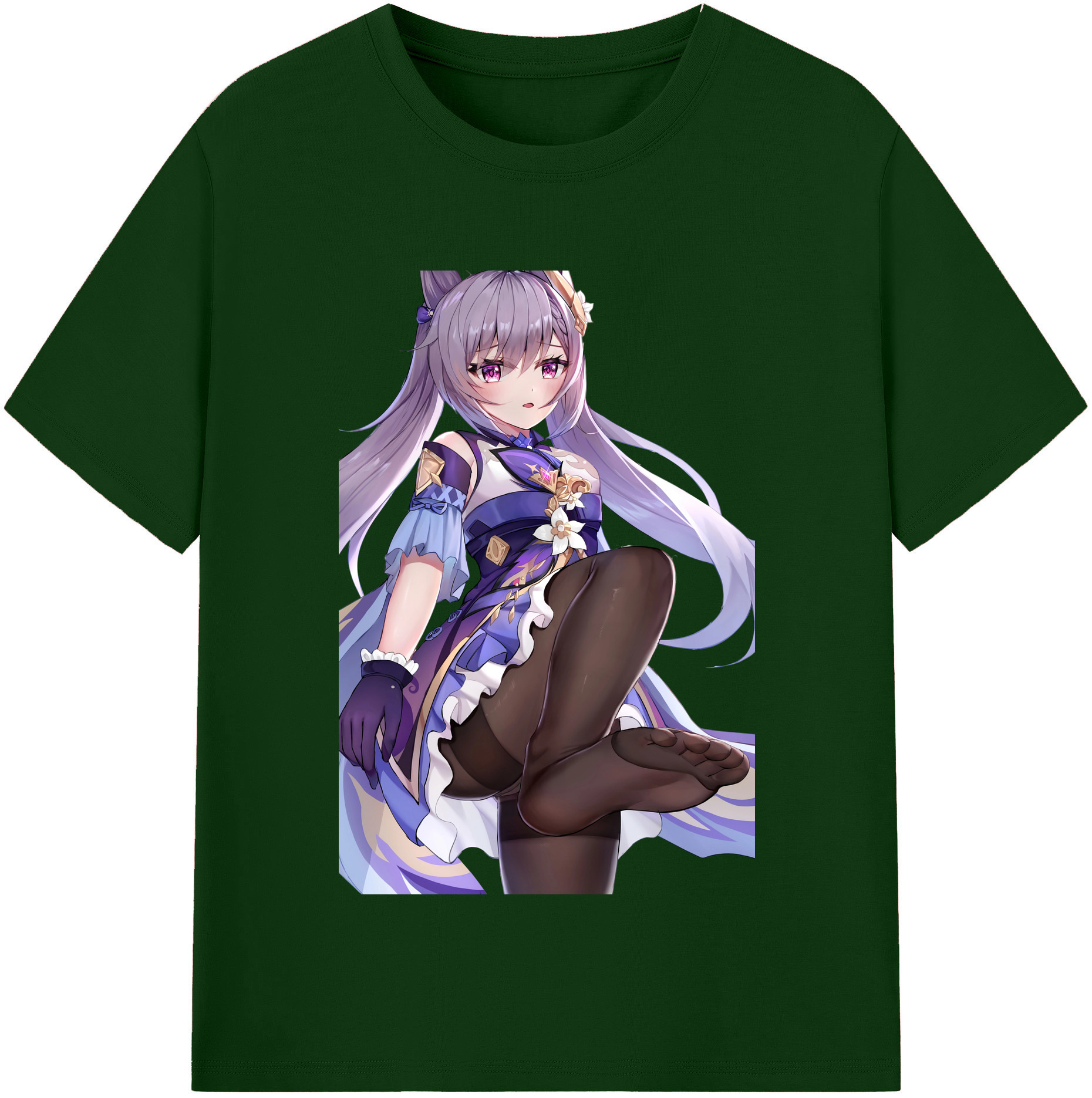 げんし神 刻晴 こくせい genshin Kokusei 綿100％半袖Tシャツ（フロントプリント）